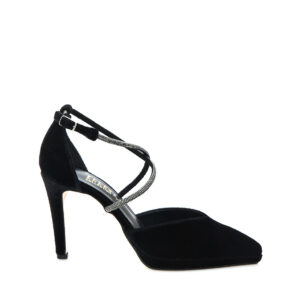 Γ 16168 ΜΑΥΡΟ ΒΕΛΟΥΔΟ STRASS GOULIS SHOES - Image 4