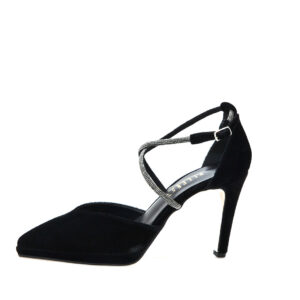 Γ 16168 ΜΑΥΡΟ ΒΕΛΟΥΔΟ STRASS GOULIS SHOES - Image 3