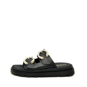 Γ 25-718 ΜΑΥΡΟ ΔΕΡΜΑ ΣΤΡΑΣ GOULIS SHOES