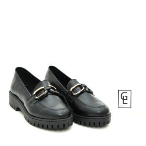 Γ 485 ΜΑΥΡΟ ΜΑΤ  ΔΕΡΜΑ  GOULIS SHOES - Image 2