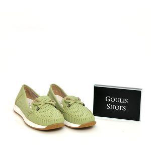 Γ 3667 GREEN GOULIS SHOES - Image 1