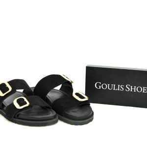 Γ 25200  BLACK SUEDE GOULIS SHOES