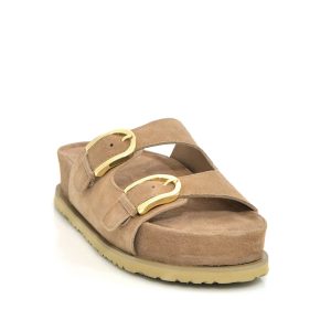 Γ 25190 DARK BEIGE SUEDE GOULIS SHOES - Image 5