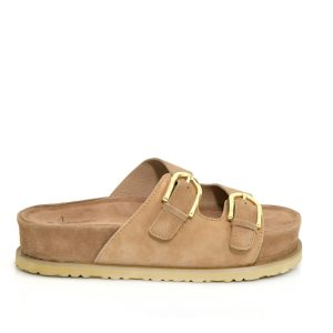 Γ 25190 DARK BEIGE SUEDE GOULIS SHOES - Image 3