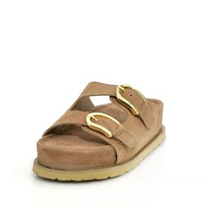Γ 25190 DARK BEIGE SUEDE GOULIS SHOES - Image 4