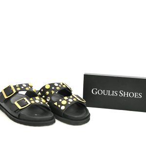 Γ 25202 BLACK NAPPA GOULIS SHOES