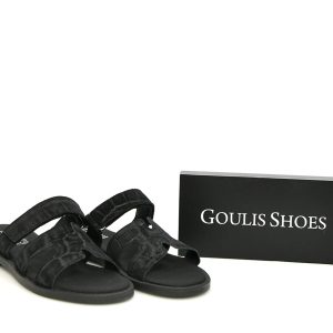 Γ 26-612 ΜΑΥΡΟ ΚΡΟΚΟ  GOULIS SHOES