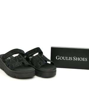 Γ 26-912 ΜΑΥΡΟ ΚΡΟΚΟ  GOULIS SHOES