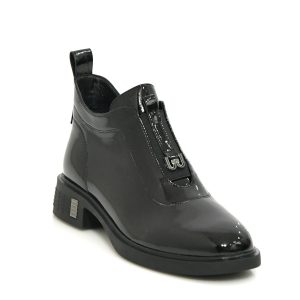 Γ 26512 ΜΑΥΡΟ ΣΠΑΣΤΟ ΛΟΥΣΤΡΙΝΙ ADAM'S SHOES - Image 5