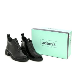 Γ 26512 ΜΑΥΡΟ ΣΠΑΣΤΟ ΛΟΥΣΤΡΙΝΙ ADAM'S SHOES