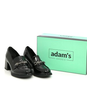 Γ 26506 ΜΑΥΡΟ ΣΠΑΣΤΟ ΛΟΥΣΤΡΙΝΙ ADAM'S SHOES