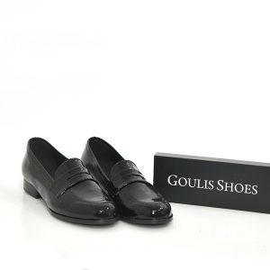 Γ 1117 ΜΑΥΡΟ ΣΠΑΣΤΟ ΛΟΥΣΤΡΙΝΙ GOULIS SHOES - Image 1