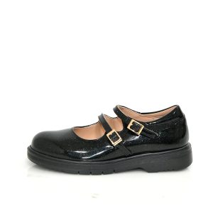 Π 1226-64 ΜΑΥΡΟ ΛΟΥΣΤΡΙΝΙ ΓΚΛΙΤΕΡ GOULIS SHOES - Image 2