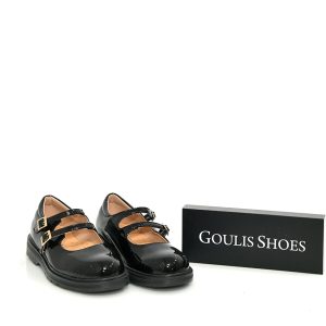 Π 1226-64 ΜΑΥΡΟ ΛΟΥΣΤΡΙΝΙ ΓΚΛΙΤΕΡ GOULIS SHOES - Image 1