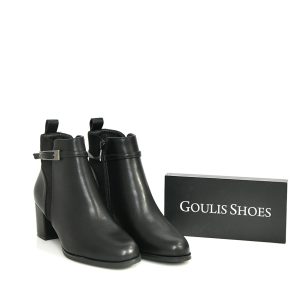 Γ 2646 BLACK GOULIS SHOES - Image 1