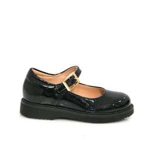Π 1226-81 ΜΑΥΡΟ ΛΟΥΣΤΡΙΝΙ ΓΚΛΙΤΕΡ GOULIS SHOES - Image 3