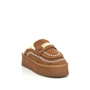 Γ 2682 REPLAY BROWN (GWF5A.000.C000ST CHIC INDIAN PLATFORM MULES WOMEN REPLAY) - Image 5