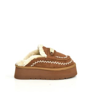 Γ 2682 REPLAY BROWN (GWF5A.000.C000ST CHIC INDIAN PLATFORM MULES WOMEN REPLAY) - Image 3