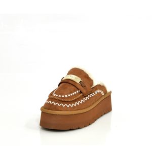Γ 2682 REPLAY BROWN (GWF5A.000.C000ST CHIC INDIAN PLATFORM MULES WOMEN REPLAY) - Image 4