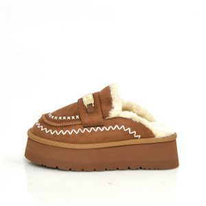 Γ 2682 REPLAY BROWN (GWF5A.000.C000ST CHIC INDIAN PLATFORM MULES WOMEN REPLAY) - Image 2
